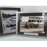Pair of classic black & white photos from the Bentley drivers club & the Rolls Royce Enthusiasts