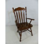 Elm and oak framed windsor armchair