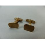 Pair of halllmarked 9ct 375 Gold cufflinks (A/F) total weight approx 8.6g