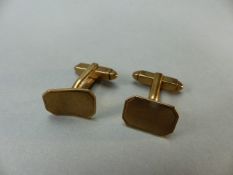 Pair of halllmarked 9ct 375 Gold cufflinks (A/F) total weight approx 8.6g