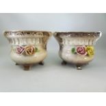 Pair of decorative Capodimonte planters