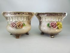 Pair of decorative Capodimonte planters