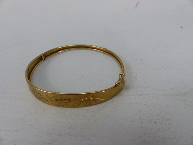 9ct Gold Bracelet with floral Leaf design (approx 6.3g) - Image 2 of 3