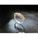 18ct white gold five stone graduated diamond ring