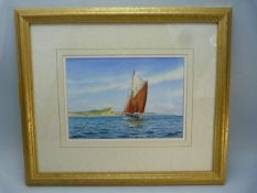 Framed watercolour 'Weymouth in time for dinner' by DAVID WILLIS. Signed bottom left. Approx. 25.5cm