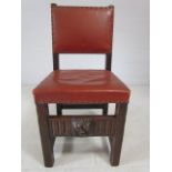 Greenman oak leather chair