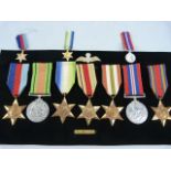 MILITARY MEDALS: SEVEN WWII medals awarded to S.F.X 1221 H.G.HAMMACOTT L.A.M.E R.N.F.A.A. THE