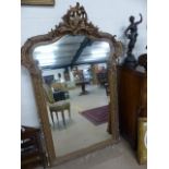 Gilt gesso overmantle mirror