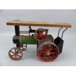 A Mamod model of a live steam traction engine