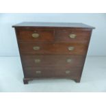 Chest of drawers three large drawers with two over with metal handles