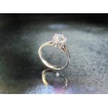 18ct white gold diamond single stone ring of 80 points approx