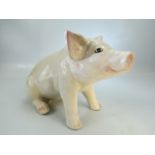 Unmarked Ceramic figure of a pig - Ear A/F
