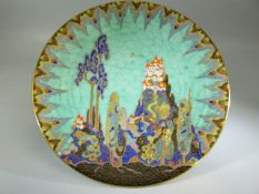 Mattajade Fairy Castle - A Crown Devon Fieldings plate decorated with a turreted castle, stylised