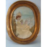 Framed silk of Mother and Child