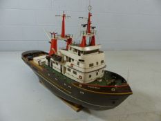 Amsterdam Tug boat 1:50 scale model. Approx dimensions: 105cm x 60cm x 24cm