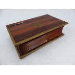 Navel Wooden cigarette box depicting an anchor to the lid