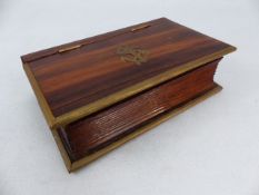 Navel Wooden cigarette box depicting an anchor to the lid