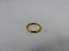 18ct Gold Wedding band (approx 3.5g)