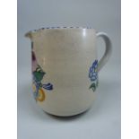 Poole Pottery loop handled jug 1930's in the ZL pattern Carter Stabler Adams Ltd.