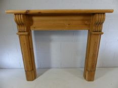 Pine fire surround with mantle