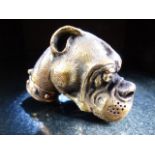 Brass cased vesta in the form of a dog