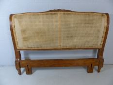 Headboard in dark wood with lattice work (approx 182cm wide)