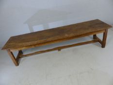 Two plank reclaimed oak large coffee table with breadboard ends on polished wooden frame with single