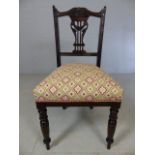 Newly re-upholstered Edwardian mahogany occasional chair