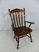 Elm and oak framed windsor armchair