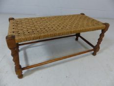 Double barley twist footstool