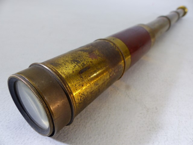 Vintage four draw telescope - Image 3 of 4