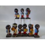 Nine Robertson's Jam Gollys, figurines