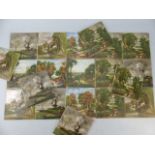 Set of tiles depicting countryside scenes (sold on behalf of the Devon Air Ambulance)