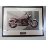 Triumph Motorcycle: Limited Edition Silk Screen Print entitled Rocket III 183/500 by Andreas