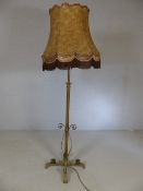 Brass and copper ornate Art Nouveau lamp stand