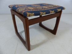 Small G-Plan upholstered footstool