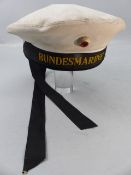 Military German sailors hat BUNDESMARINE