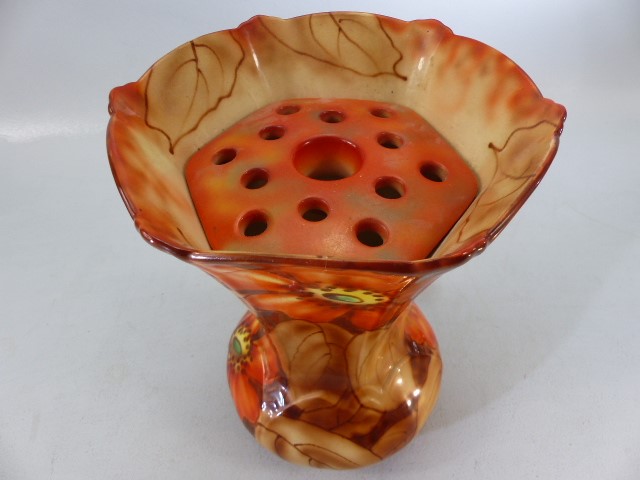 Falcon Ware Sevilleth by T Lawrence Peona Vase - Image 2 of 5