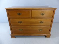 Satinwood five drawer chest of drawers