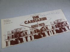 Autograph PINTER (HAROLD, 1930-2008): Signed by Harold Pinter, a poster adverting "THE CARETAKER