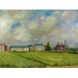 Oil on Canvas of a country scene signed lower left CHAMBERLAIN '90