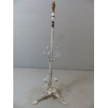 Metal ornate standard lamp stand