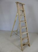 Set of white painted vintage step ladders