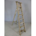 Set of white painted vintage step ladders