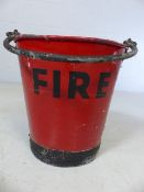 Vintage metal fire bucket