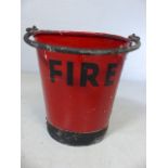 Vintage metal fire bucket