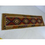 Vegetable dye wool chobi kilim rug approx. dimensions 122cm x 82cm