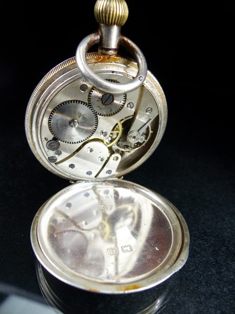 Silver cased pocket watch with movement by LIMIT, Birmingham hallmarks reg number 110242 - Image 3 of 6