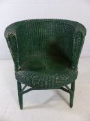 Small painted wicker chair