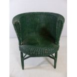 Small painted wicker chair